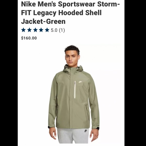 Nike Other - NWT Nike Sportswear Storm-Fit - Watwr Resistant Legacy Hooded Jacket - Green